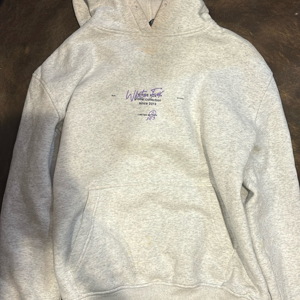 White fox oversized hoodie